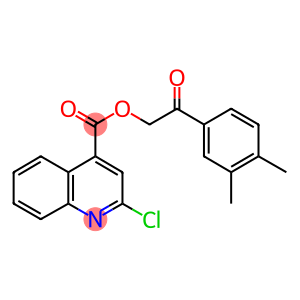 2-(3,4-dimethylphenyl)-2-oxoethyl 2-chloro-4-quinolinecarboxylate