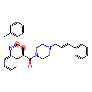 4-[(4-cinnamyl-1-piperazinyl)carbonyl]-2-(2-methylphenyl)quinoline