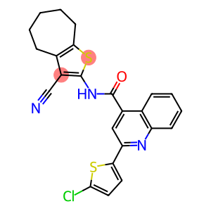 2-(5-chloro-2-thienyl)-N-(3-cyano-5,6,7,8-tetrahydro-4H-cyclohepta[b]thien-2-yl)-4-quinolinecarboxamide