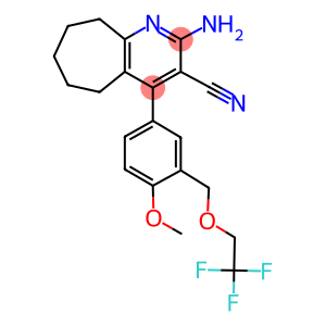 2-amino-4-{4-methoxy-3-[(2,2,2-trifluoroethoxy)methyl]phenyl}-6,7,8,9-tetrahydro-5H-cyclohepta[b]pyridine-3-carbonitrile