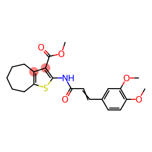 methyl 2-{[3-(3,4-dimethoxyphenyl)acryloyl]amino}-5,6,7,8-tetrahydro-4H-cyclohepta[b]thiophene-3-carboxylate