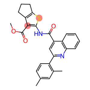 methyl 2-({[2-(2,4-dimethylphenyl)-4-quinolinyl]carbonyl}amino)-5,6-dihydro-4H-cyclopenta[b]thiophene-3-carboxylate