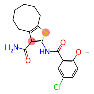 2-[(5-chloro-2-methoxybenzoyl)amino]-4,5,6,7,8,9-hexahydrocycloocta[b]thiophene-3-carboxamide