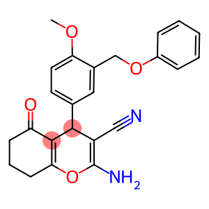 2-amino-4-[4-methoxy-3-(phenoxymethyl)phenyl]-5-oxo-5,6,7,8-tetrahydro-4H-chromene-3-carbonitrile