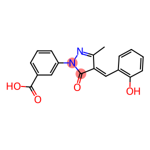 3-[4-(2-hydroxybenzylidene)-3-methyl-5-oxo-4,5-dihydro-1H-pyrazol-1-yl]benzoic acid