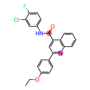 N-(3-chloro-4-fluorophenyl)-2-(4-ethoxyphenyl)-4-quinolinecarboxamide