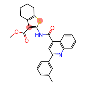 methyl 2-({[2-(3-methylphenyl)-4-quinolinyl]carbonyl}amino)-4,5,6,7-tetrahydro-1-benzothiophene-3-carboxylate