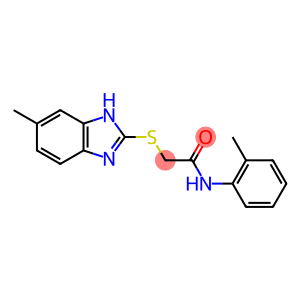 2-[(5-methyl-1H-benzimidazol-2-yl)sulfanyl]-N-(2-methylphenyl)acetamide