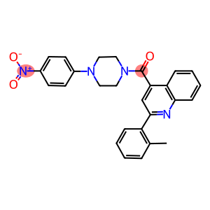 4-[(4-{4-nitrophenyl}-1-piperazinyl)carbonyl]-2-(2-methylphenyl)quinoline