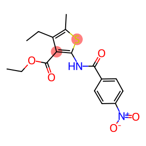 ethyl 4-ethyl-2-({4-nitrobenzoyl}amino)-5-methyl-3-thiophenecarboxylate
