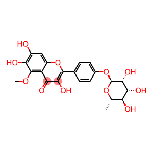 2-[4-[(6-Deoxy-α-L-mannopyranosyl)oxy]phenyl]-3,6,7-trihydroxy-5-methoxy-4H-1-benzopyran-4-one