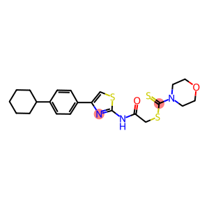 2-{[4-(4-cyclohexylphenyl)-1,3-thiazol-2-yl]amino}-2-oxoethyl 4-morpholinecarbodithioate