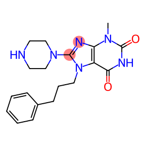 3-Methyl-7-(3-phenyl-propyl)-8-piperazin-1-yl-3,7-dihydro-purine-2,6-dione