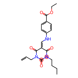 ethyl 4-{[(1-allyl-3-butyl-2,4,6-trioxotetrahydro-5(2H)-pyrimidinylidene)methyl]amino}benzoate