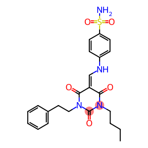 4-{[(1-butyl-2,4,6-trioxo-3-(2-phenylethyl)tetrahydro-5(2H)-pyrimidinylidene)methyl]amino}benzenesulfonamide