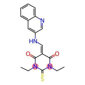 1,3-diethyl-5-[(3-quinolinylamino)methylene]-2-thioxodihydro-4,6(1H,5H)-pyrimidinedione