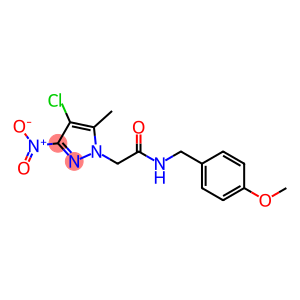 2-{4-chloro-3-nitro-5-methyl-1H-pyrazol-1-yl}-N-(4-methoxybenzyl)acetamide