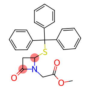 methyl [2-oxo-4-(tritylsulfanyl)-1-azetidinyl]acetate