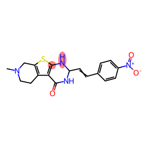 2-(2-{4-nitrophenyl}vinyl)-7-methyl-2,3,5,6,7,8-hexahydropyrido[4',3':4,5]thieno[2,3-d]pyrimidin-4(1H)-one