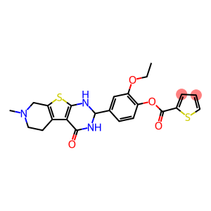 2-ethoxy-4-(7-methyl-4-oxo-1,2,3,4,5,6,7,8-octahydropyrido[4',3':4,5]thieno[2,3-d]pyrimidin-2-yl)phenyl 2-thiophenecarboxylate