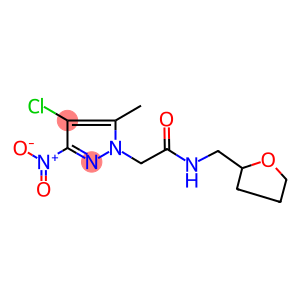 2-{4-chloro-3-nitro-5-methyl-1H-pyrazol-1-yl}-N-(tetrahydro-2-furanylmethyl)acetamide