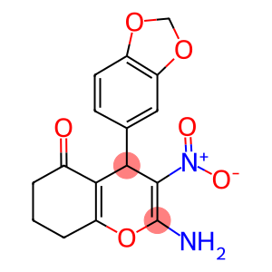 2-amino-4-(1,3-benzodioxol-5-yl)-3-nitro-4,6,7,8-tetrahydro-5H-chromen-5-one