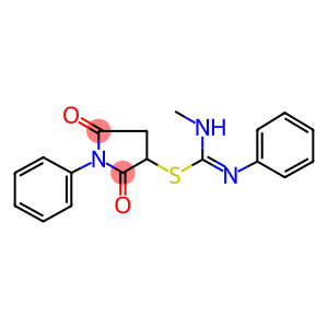 2,5-dioxo-1-phenyl-3-pyrrolidinyl N-methyl-N'-phenylimidothiocarbamate