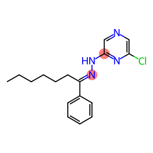 1-phenyl-1-heptanone (6-chloro-2-pyrazinyl)hydrazone