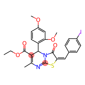 ethyl 5-(2,4-dimethoxyphenyl)-2-(4-iodobenzylidene)-7-methyl-3-oxo-2,3-dihydro-5H-[1,3]thiazolo[3,2-a]pyrimidine-6-carboxylate