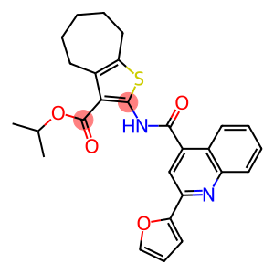 isopropyl 2-({[2-(2-furyl)-4-quinolinyl]carbonyl}amino)-5,6,7,8-tetrahydro-4H-cyclohepta[b]thiophene-3-carboxylate