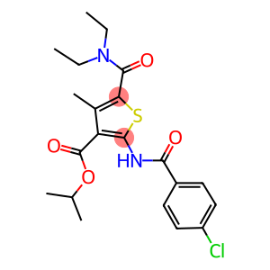 isopropyl 2-[(4-chlorobenzoyl)amino]-5-[(diethylamino)carbonyl]-4-methyl-3-thiophenecarboxylate