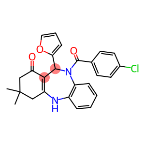 10-(4-chlorobenzoyl)-11-(2-furyl)-3,3-dimethyl-2,3,4,5,10,11-hexahydro-1H-dibenzo[b,e][1,4]diazepin-1-one