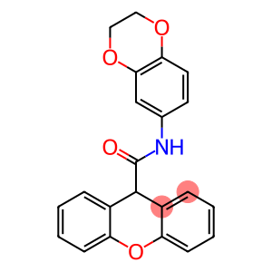 N-(2,3-dihydro-1,4-benzodioxin-6-yl)-9H-xanthene-9-carboxamide