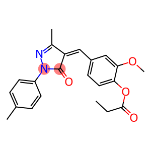 2-methoxy-4-{[3-methyl-1-(4-methylphenyl)-5-oxo-1,5-dihydro-4H-pyrazol-4-ylidene]methyl}phenyl propionate