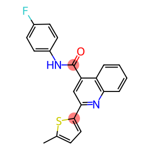 N-(4-fluorophenyl)-2-(5-methyl-2-thienyl)-4-quinolinecarboxamide