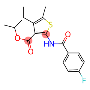 isopropyl 4-ethyl-2-[(4-fluorobenzoyl)amino]-5-methyl-3-thiophenecarboxylate