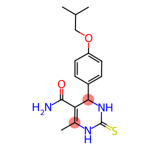 4-(4-isobutoxyphenyl)-6-methyl-2-thioxo-1,2,3,4-tetrahydro-5-pyrimidinecarboxamide