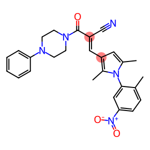 3-(1-{5-nitro-2-methylphenyl}-2,5-dimethyl-1H-pyrrol-3-yl)-2-[(4-phenyl-1-piperazinyl)carbonyl]acrylonitrile