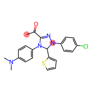Ethanone, 1-[1-(4-chlorophenyl)-4-[4-(dimethylamino)phenyl]-4,5-dihydro-5-(2-thienyl)-1H-1,2,4-triazol-3-yl]-