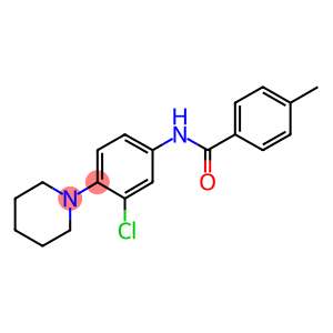 N-[3-chloro-4-(1-piperidinyl)phenyl]-4-methylbenzamide