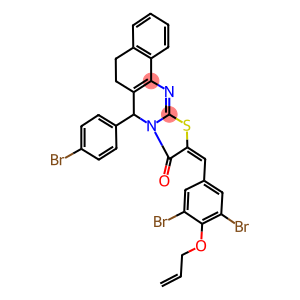 10-[4-(allyloxy)-3,5-dibromobenzylidene]-7-(4-bromophenyl)-5,7-dihydro-6H-benzo[h][1,3]thiazolo[2,3-b]quinazolin-9(10H)-one