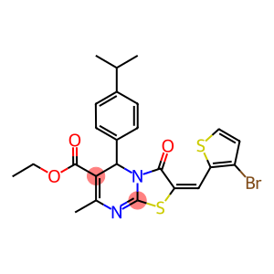 ethyl 2-[(3-bromo-2-thienyl)methylene]-5-(4-isopropylphenyl)-7-methyl-3-oxo-2,3-dihydro-5H-[1,3]thiazolo[3,2-a]pyrimidine-6-carboxylate
