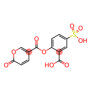2-{[(2-oxo-2H-pyran-5-yl)carbonyl]oxy}-5-sulfobenzoic acid