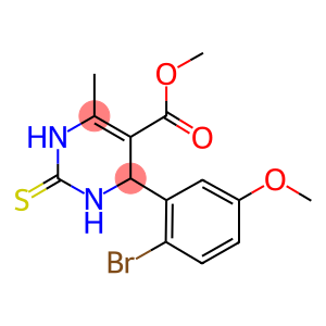 methyl 4-(2-bromo-5-methoxyphenyl)-6-methyl-2-thioxo-1,2,3,4-tetrahydro-5-pyrimidinecarboxylate