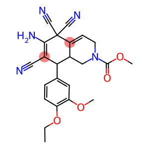 methyl 6-amino-5,5,7-tricyano-8-(4-ethoxy-3-methoxyphenyl)-3,5,8,8a-tetrahydro-2(1H)-isoquinolinecarboxylate