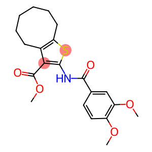 methyl 2-[(3,4-dimethoxybenzoyl)amino]-4,5,6,7,8,9-hexahydrocycloocta[b]thiophene-3-carboxylate