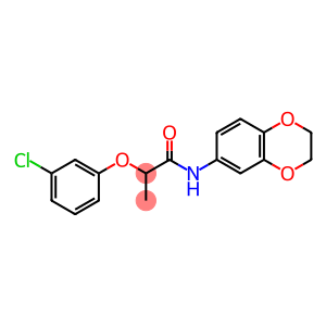 2-(3-chlorophenoxy)-N-(2,3-dihydro-1,4-benzodioxin-6-yl)propanamide