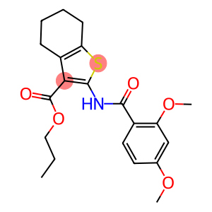 propyl 2-[(2,4-dimethoxybenzoyl)amino]-4,5,6,7-tetrahydro-1-benzothiophene-3-carboxylate