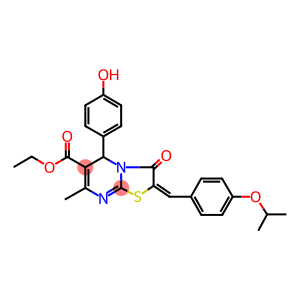 ethyl 5-(4-hydroxyphenyl)-2-(4-isopropoxybenzylidene)-7-methyl-3-oxo-2,3-dihydro-5H-[1,3]thiazolo[3,2-a]pyrimidine-6-carboxylate