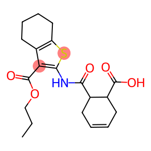 6-({[3-(propoxycarbonyl)-4,5,6,7-tetrahydro-1-benzothien-2-yl]amino}carbonyl)-3-cyclohexene-1-carboxylic acid